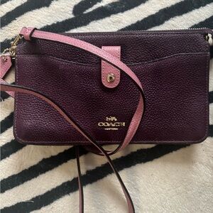 Coach Dark Purple and Pink Crossbody Bag